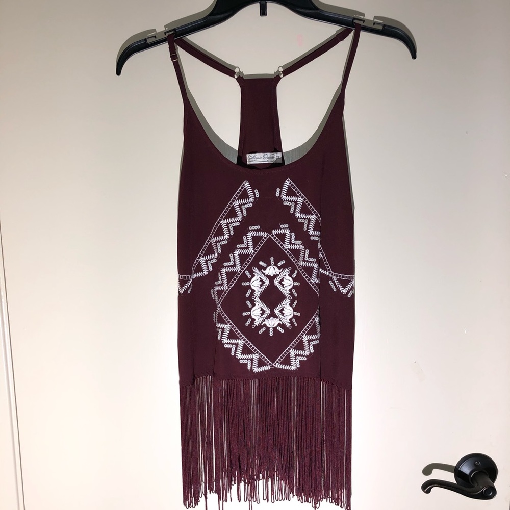 Maroon tank top